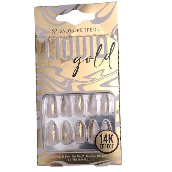 Liquid Gold Press-On Nails - Gold - Picture 1 of 6